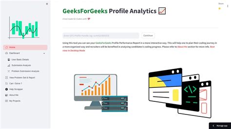 Geeksforgeeks Profile Analytics Selenium Web Scrapping Data