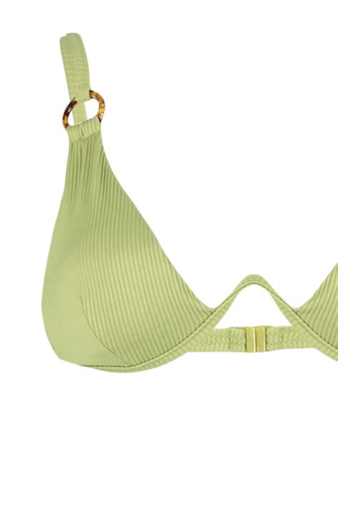 Trendyolmilla Yeşil Balenli Ters V Balenli Dokulu Bikini Üstü TBESS20BU0194 Fiyatı Yorumları