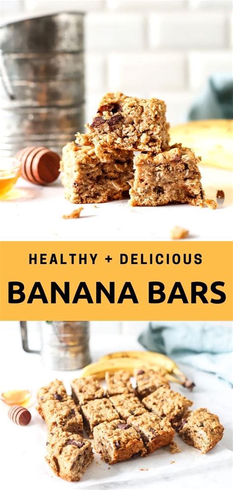 Easy Banana Bars With Oats Recipe Easy Oatmeal Bars Banana Recipes