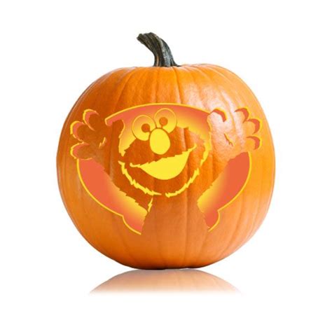 Sesame Street – Elmo Pumpkin Carving Pattern - Ultimate Pumpkin ...