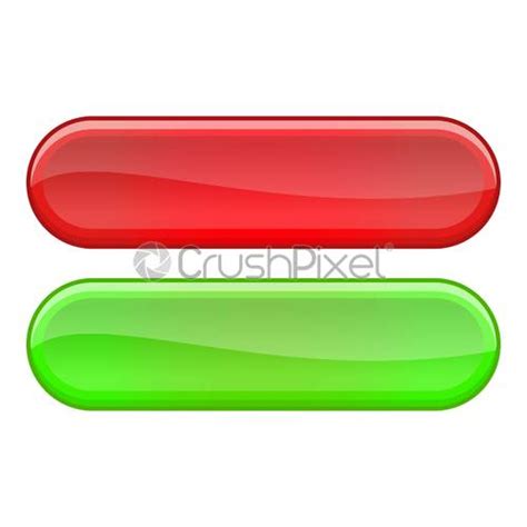 Two Long Buttons Icon Cartoon Style Stock Vector 3551410 Crushpixel