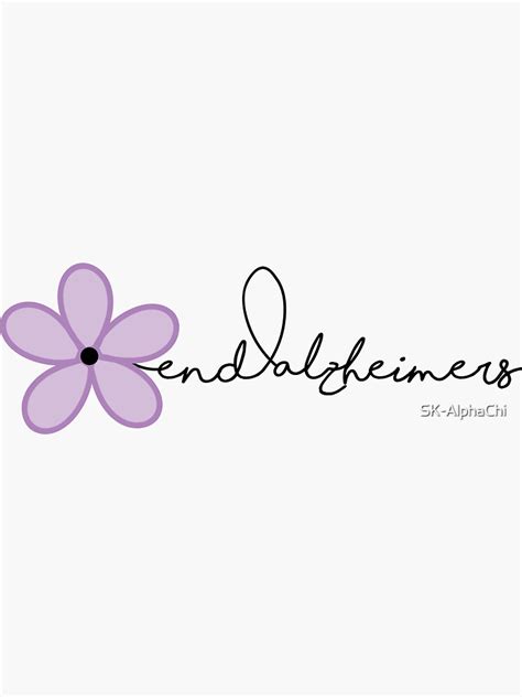 Alzheimer S Flower Sticker For Sale By Sk Alphachi Redbubble