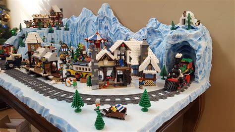 Lego village de noël, Lego noël, Decoration village de noel