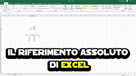 Il Riferimento Assoluto Di Excel Spiegato Con Un Esempio Youtube