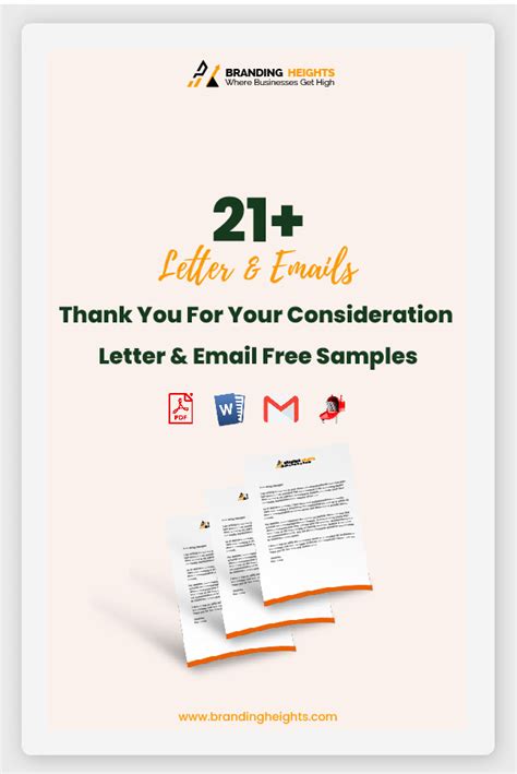 21 Thank You For Your Consideration Letter And Email Samples