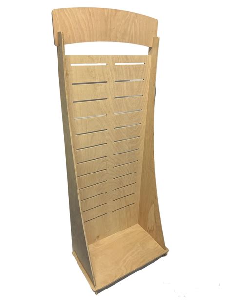 Retail Slatwall Display Stand 664mm Wide Ply Wood Westminster Wire