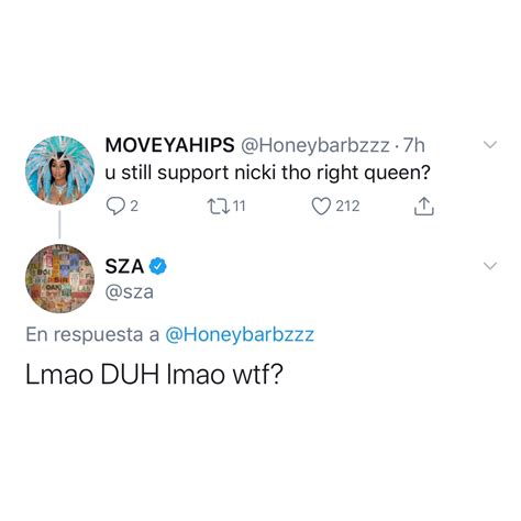 Stats Minaj ᴺᴹ on Twitter: "In a recent reply, @sza reveals she’s