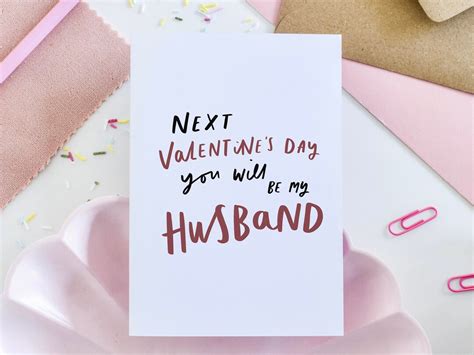 Fiancé Valentines Day Card Next Valentines Day You Will Be My Husband Valentines Card For Him