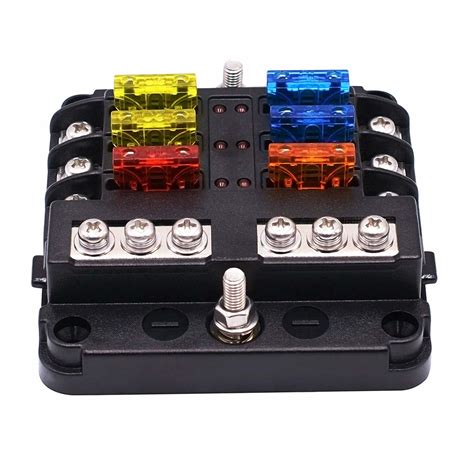 Waterproof Way Blade Fuse Box Block Holder Led Indicator V V Auto