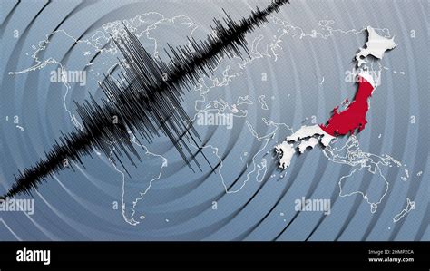 Seismic Activity Earthquake Japan Map Richter Scale Stock Photo Alamy