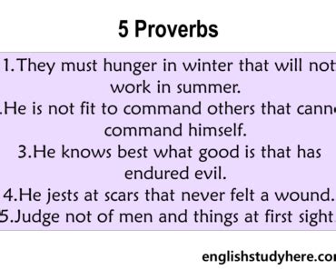 Examples Of Proverbs English Study Here Nbkomputer