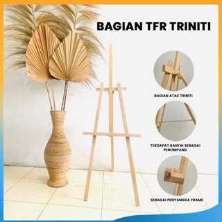 Jual Stand Easel Kayu Triniti Basic Tripod Standing Kayu Dekorasi Foto