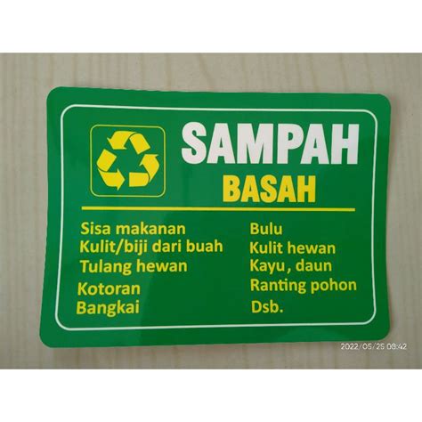 Jual Stiker Sampah Basah Shopee Indonesia