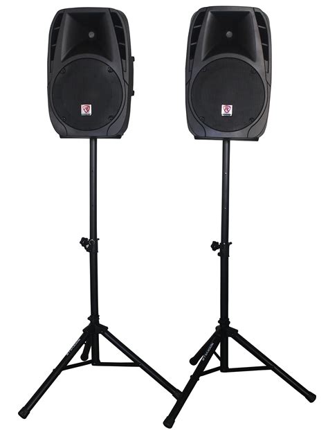 Rockville 12" Church Speakers+Mixer+Stands+Mics+Bluetooth 4 Church ...