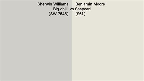 Sherwin Williams Big Chill Sw Vs Benjamin Moore Seapearl