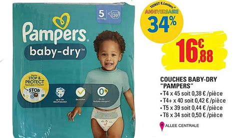 Promo Couches Baby Dry Pampers Chez E Leclerc Icatalogue Fr