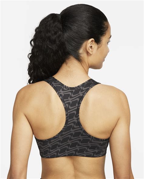 Nike Swoosh Icon Clash Womens Medium Support Non Padded All Over Print Sports Bra Nike Uk