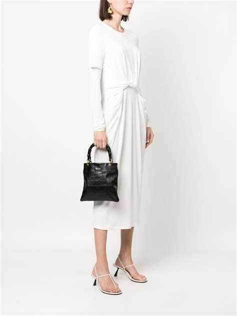 Crocodile Effect Crossbody Bag Jil Sander Eraldo