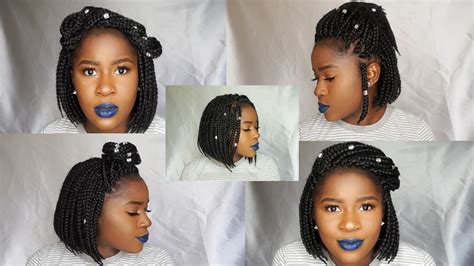 How to Style a Box Braid Bob 8 Ways!!!|Mona B. - YouTube