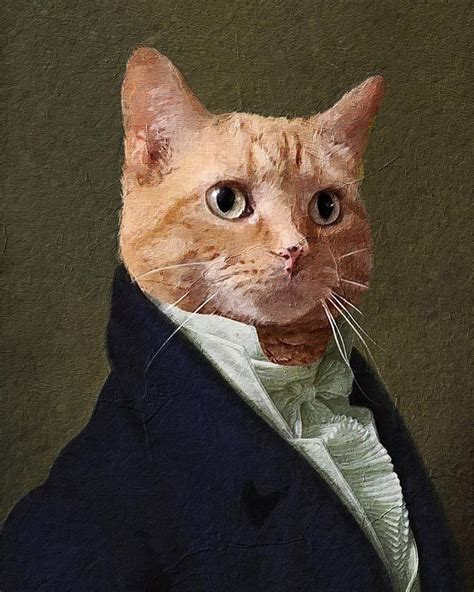 Custom Pet Portrait, Pet Portrait, Renaissance Cat Portrait, Regal Cat ...