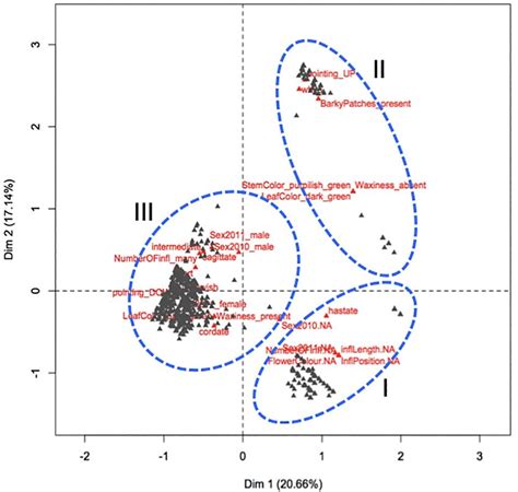 Multiple Correspondence Analysis Mca Of Sex Type And Phenotypic