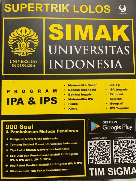 Buku Latihan Soal Simak Ui Buku Alat Tulis Buku Pelajaran Di Carousell