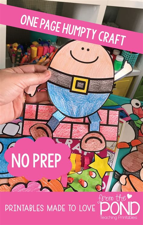 Humpty Dumpty Easy Prep Craft Great For Preschool Kindergarten