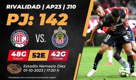 Dónde Ver El Partido Toluca Vs Chivas Horario Y Canal Liga Mx 2023