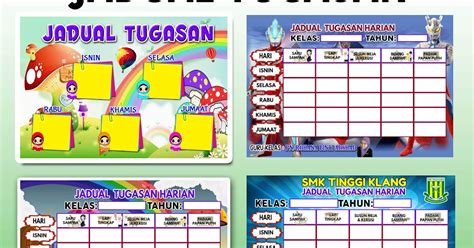 Contoh Jadual Bertugas Yang Kreatif - aisfarhan-sau5