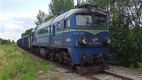 ST44 1223 PKP Cargo z węglarkami na bocznicy Ciepłownia Zawiszów