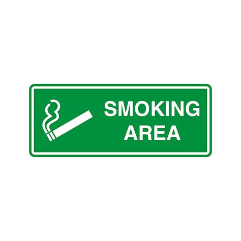 Premium Vector Designated Smoking Area Sign Vector Template