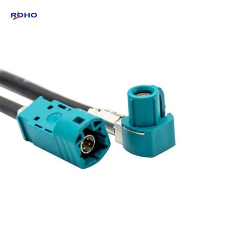 Fakra Pin Hsd Z Straight Plug To Fakra Hsd Z Right Angle Jack With