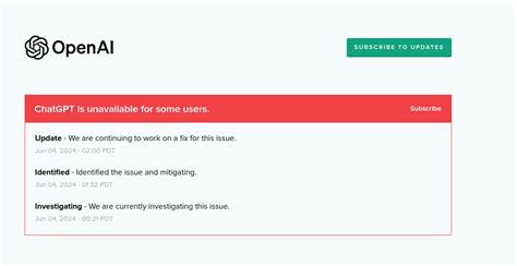 Chatgpt Widespread Outage Page Chatgpt Openai