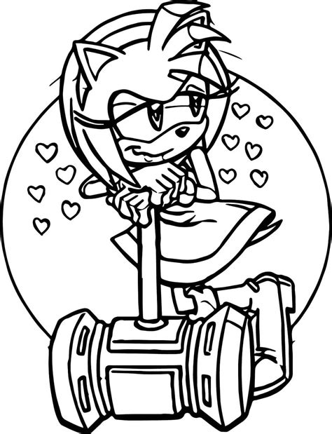 Coloriage Amy Rose Pour Les Enfants Dessin gratuit à imprimer