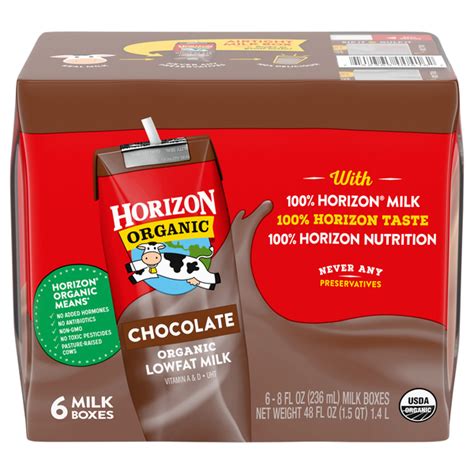 Save On Horizon Organic Low Fat Chocolate Milk 6 Pk Shelf Stable