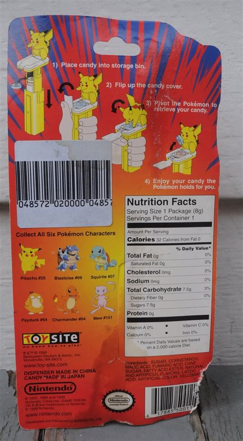 Vintage 1990s Pokémon Pokemon Pikachu Candy Dispenser Toysite