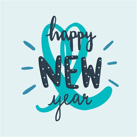 Happy new year typography vector - Download Free Vectors, Clipart ...