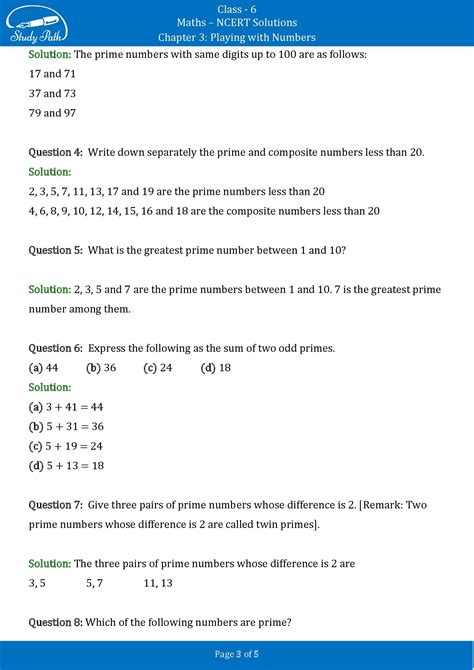 Class Maths Exercise Chapter Playing With Numbers Solutions