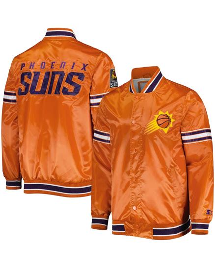 Nba Starter Phoenix Suns Satin Varsity Jacket Rockstar Jacket