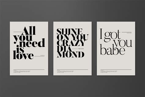 Song lyric customisable poster series design — Upper & Lower