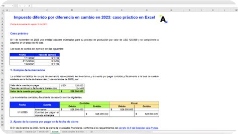 Pack De Formatos En Excel Para Calcular El Impuesto Diferido En 2023