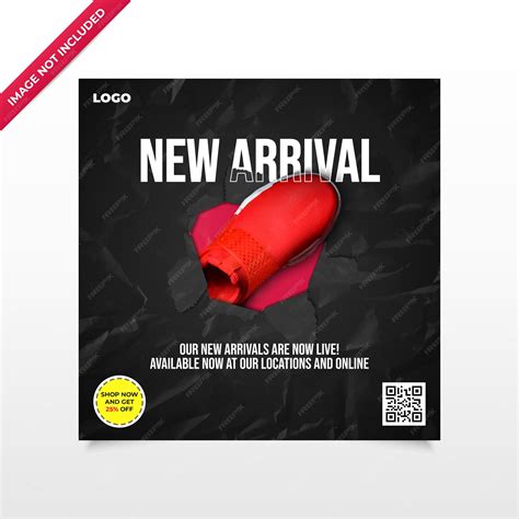 Modelo de mídia social com textura de papel para anunciar a venda de um