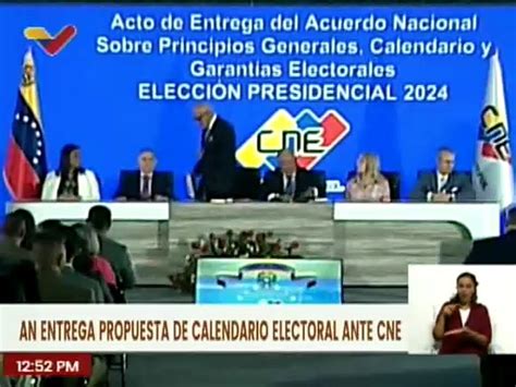 An Entreg Propuesta De Calendario Electoral Ante El Cne Para Los