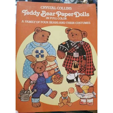 Vintage Teddy Bear Paper Dolls Costumes Full Color Etsy