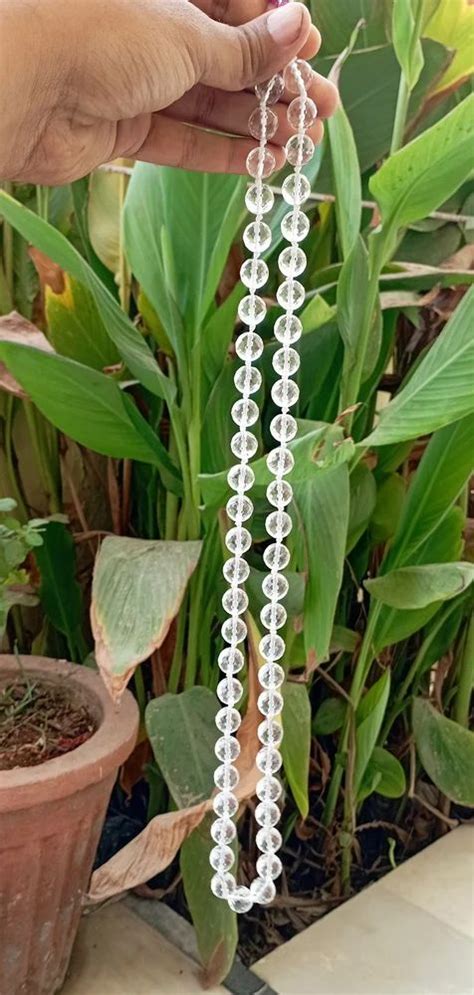 Round White Sphatik Jap Mala Size Mm At Rs Piece In Malpura