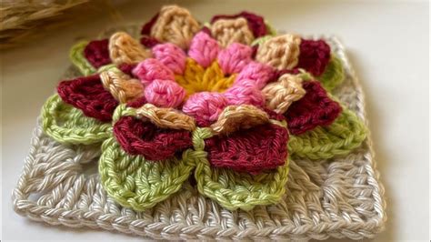 Crochet Water Lily Flower Free Pattern Crochet Water Lily 3d Square