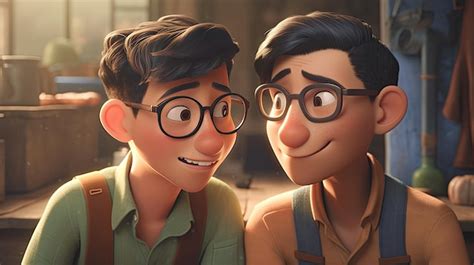 Premium Photo Illustration Of A Gay Couple Having Fun Gay