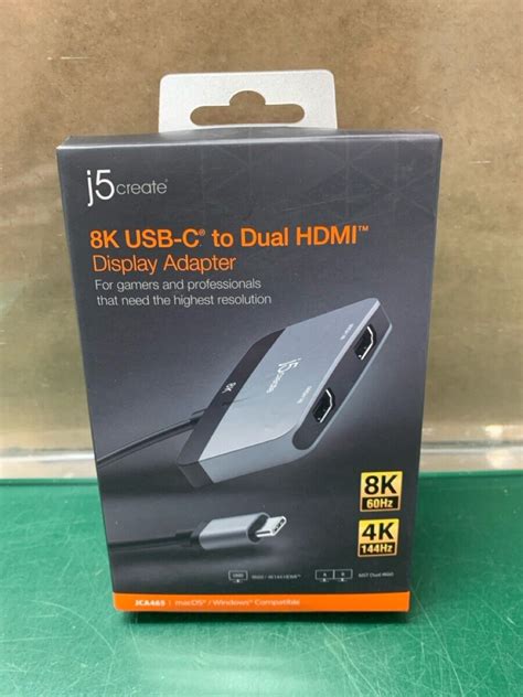 J5create Jca465 8k Usb C To Dual Hdmi Display Adapter E10033360 Ebay