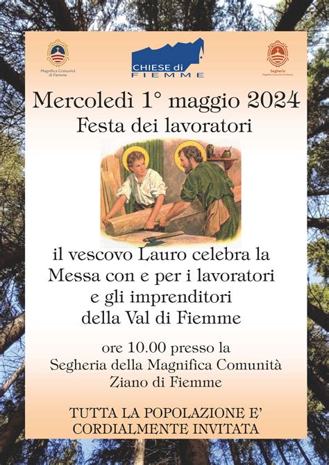 1 maggio festa di San Giuseppe lavoratore il vescovo Lauro sarà a