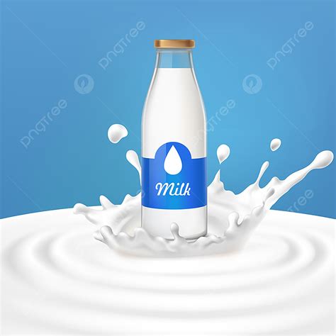 Milk Glass Bottle Vector Art PNG Vector Illustration Of A Glass Bottle